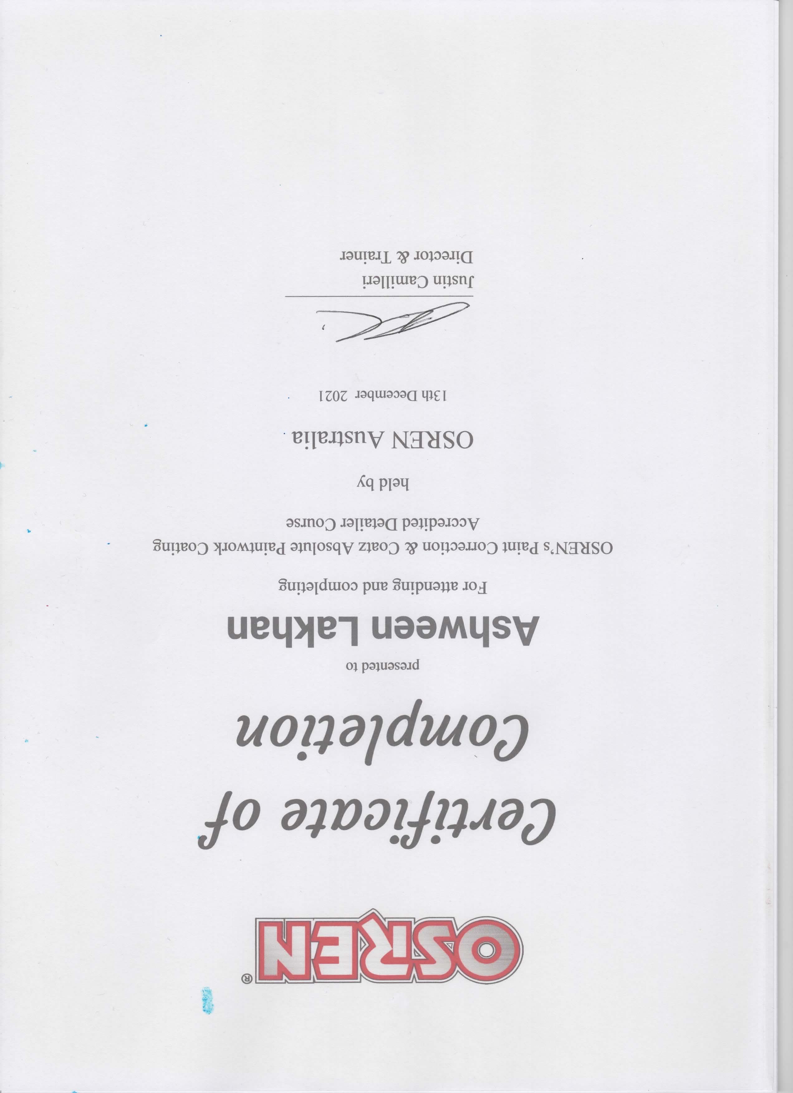 Osren Training Course